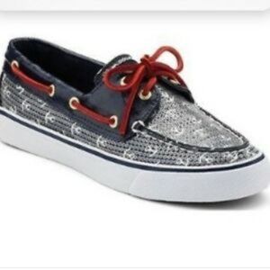 SPERRY TOPSIDER BAHAMA BLUE ANCHORS BOAT SHOES